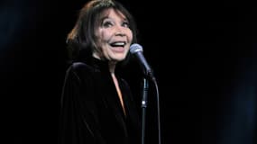 Juliette Greco sur scène lors de l'ouverture de la 39e édition du Printemps de Bourges le 24 avril 2015 à Bourges