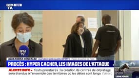 Procès Charlie Hebdo: les images de l'attaque de l'hyper cacher projetées