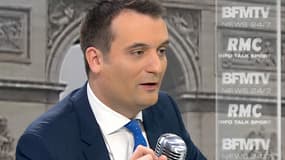 Le vice-président du FN, Florian Philippot, sur le plateau de BFMTV-RMC, le 22 février 2016.