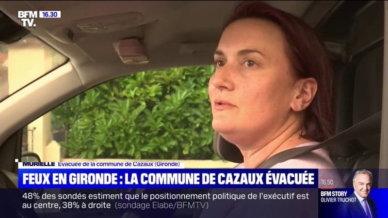 Feux en Gironde: les habitants de la commune de Cazaux évacués en urgence