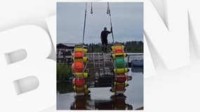 Une vidéo publiée par Reza Baluchi sur Instagram avant d'entreprendre sa traversée de l'Atlantique sur une embarcation ressemblant à une roue de hamster géante