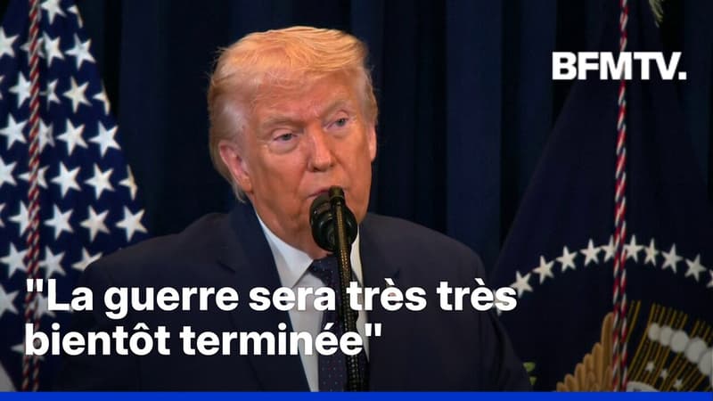 Lors d'une conférence de presse, Donald Trump assure que la guerre en Iran sera "bientôt" terminée