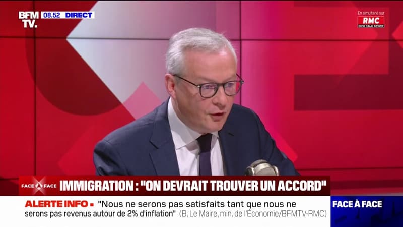 Bruno Le Maire, ministre de l'Économie, sur la loi immigration: 