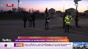 Les raffineurs se mobilisent contre les retraites 