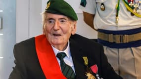 Hubert Germain, Compagnon de la Libération, le 17 septembre 2020 à l'Hôtel des Invalides, à Paris