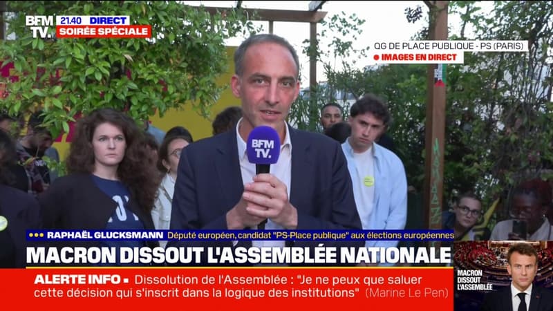 Dissolution de l'Assemblée nationale: Raphaël Glucksmann appelle au rassemblement d'une 