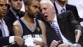 Tony Parker et Gregg Popovich