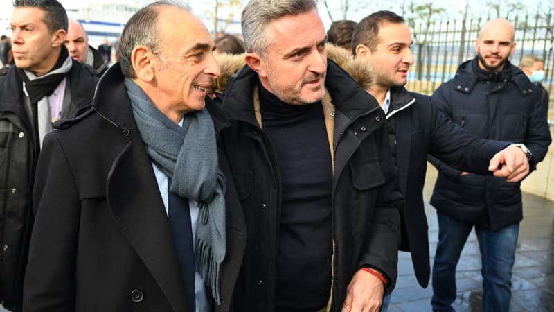 Stéphane Ravier et Eric Zemmour à Marseille le 27 novembre 2021.