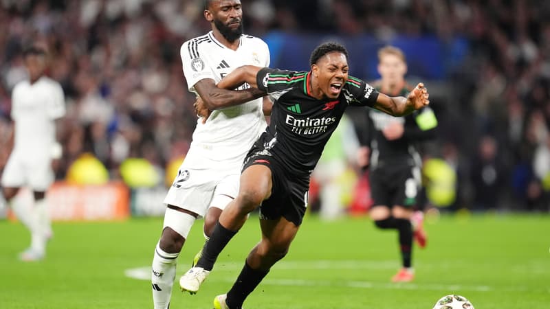 Real Madrid-Arsenal: la dangereuse semelle de Rüdiger sur Lewis-Skelly qui échappe à toute sanction