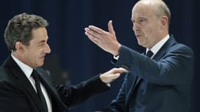 Nicolas Sarkozy et Alain Juppé lors du congrès de l'UMP, le 30 mai 2015.