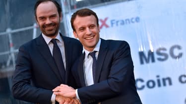 Edouard Philippe et Emmanuel Macron en février 2016.