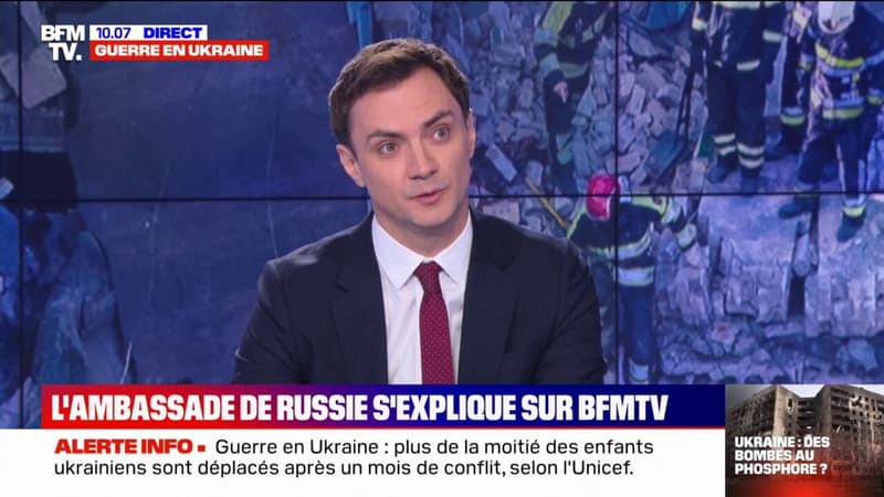 Le porte-parole de l'ambassade de Russie en France affirme ne pas viser les civils en Ukraine, mais 