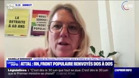 Législatives: "Ce qui est totalement irresponsable c'est de laisser autant d'hommes et de femmes dans notre pays qui n'arrivent pas à boucler les fins de mois", pointe Danielle Simonnet (candidate Nouveau Front populaire)