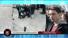 #AlexandreBenalla Nicolas Lescaut, auteur d'une des vidéos, raconte l'agression d'un manifestant par un collaborateur d'@EmmanuelMacron #GGRMC