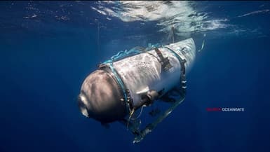 Le Titan, le sous-marin touristique parti exploré l'épave du Titanic, et dont les débris ont été retrouvés dans l'Atlantique. 