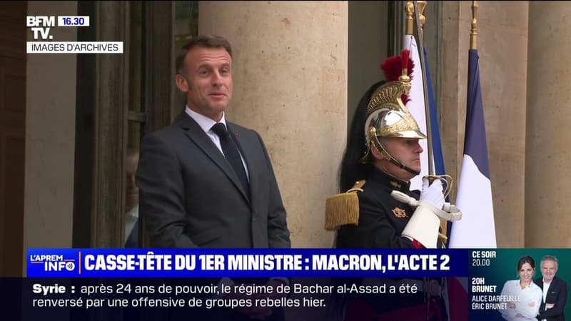 Consultations à l'Élysée: la quête d'un Premier ministre continue pour Emmanuel Macron