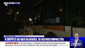 Grève: 6 dépôts de bus bloqués en Ile-de-France, 10 autres impactés