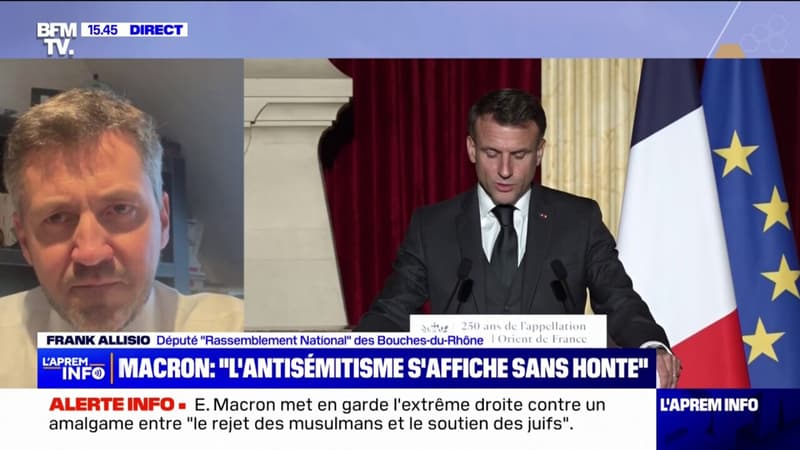 Propos d'Emmanuel Macron sur l'antisémitisme: Franck Allisio, député RN, dénonce 