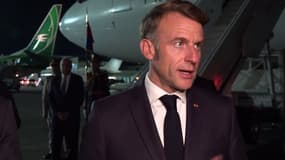 Emmanuel Macron à Charm-el-Cheikh (Égypte) le 13 octobre 2025.