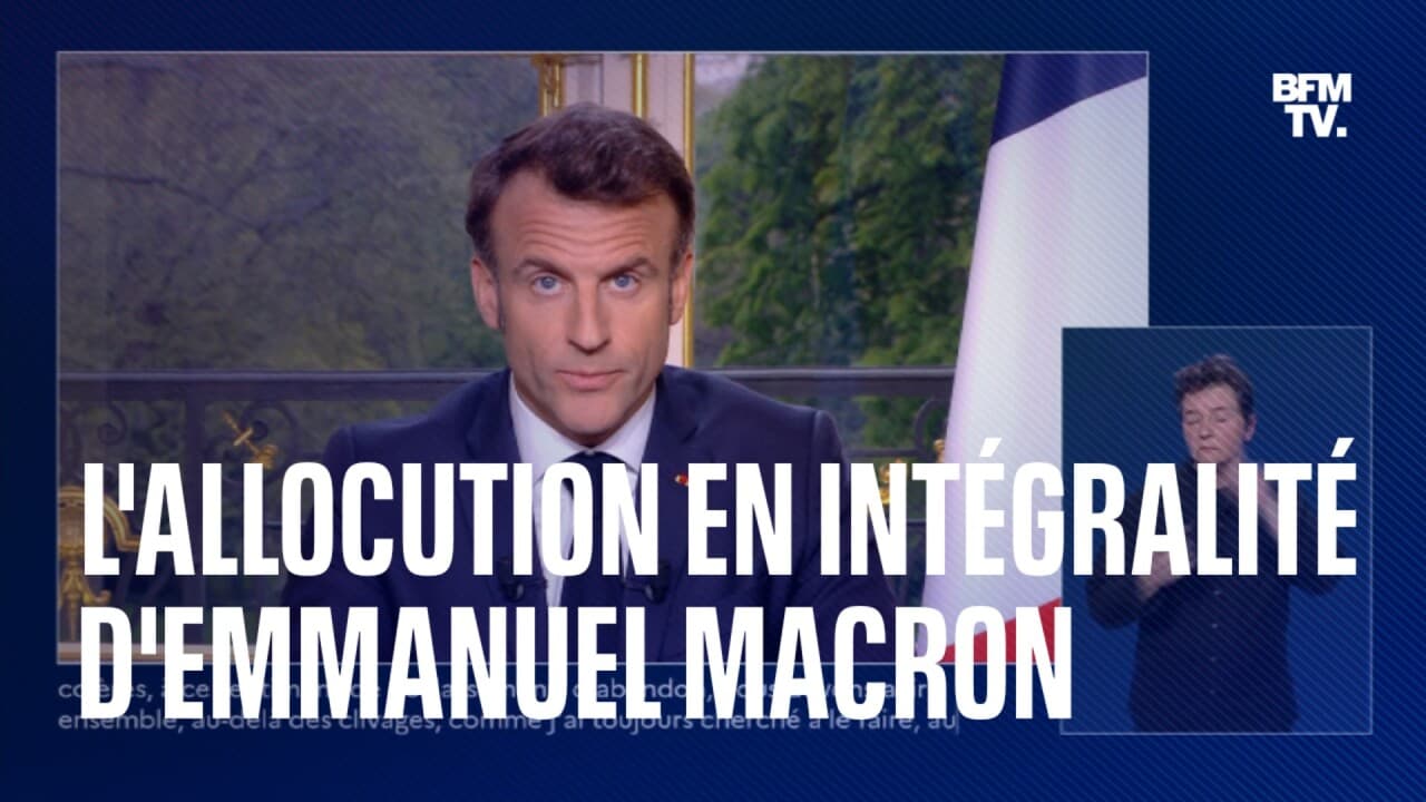 L'allocution En Intégralité D'Emmanuel Macron