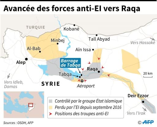 Avancée des forces anti-EI vers Raqa Avancée des forces anti-EI vers Raqa