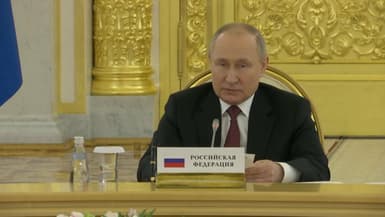 Vladimir Poutine le 16 mai 2022 à Moscou 