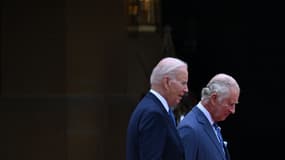 Joe Biden, alors président des Etats-Unis et Charles III, le 10 juillet 2023 à Windsor.