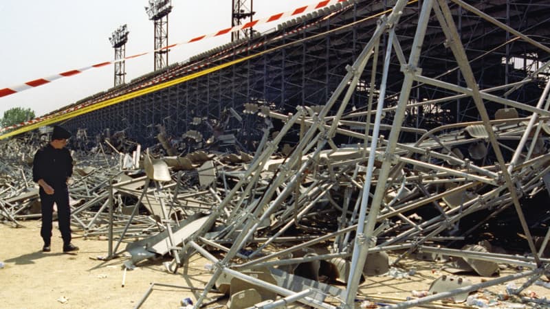 Le stade de Furiani après le drame.