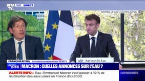 Emmanuel Macron annonce un "plan de sobriété" sur l'eau, "d'ici à l'été", dans "tous les secteurs"