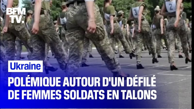 Le ministère ukrainien de la Défense critiqué après des photos de femmes soldats défilant en talons