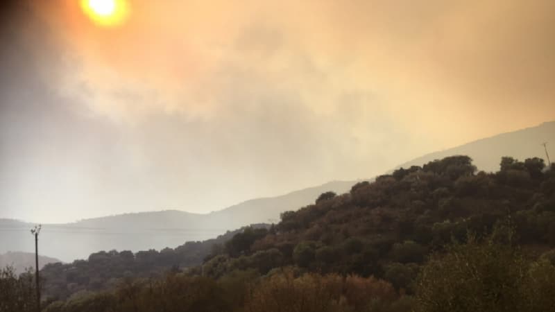 Un incendie s'est déclaré en Balagne en Haute-Corse le 22 octobre 2017