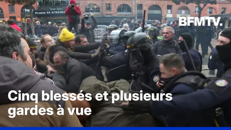 Colère des agriculteurs: des tensions éclatent dans le centre de Toulouse lors d'une manifestation