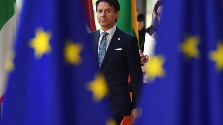 Le Premier ministre italien Giuseppe Conte à Bruxelles ce jeudi 28 juin 2018