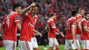 La joie de Jonas, joueur de Benfica