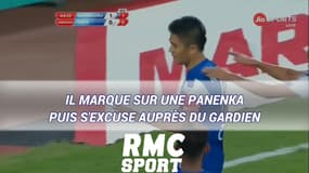 Il marque sur une panenka puis s'excuse auprès du gardien