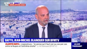 Battu aux législatives, Jean-Michel Blanquer affirme sur BFMTV vouloir faire "un recours juridique" sur cette élection