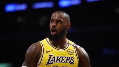 LeBron James lors de la victoire des LA Lakers contre Boston (74-62), le 23 janvier 2025