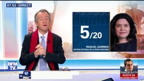 Christophe Barbier met 5/20 à Raquel Garrido pour ne pas avoir payé toutes ses cotisations retraite