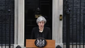 Theresa May le 4 juin 20217, au lendemain de l'attaque perpétrée dans le centre de Londres.