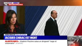 Anne Hidalgo rend hommage à Jacques Chirac.