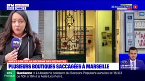 Réforme des retraites: des boutiques vandalisées à Marseille