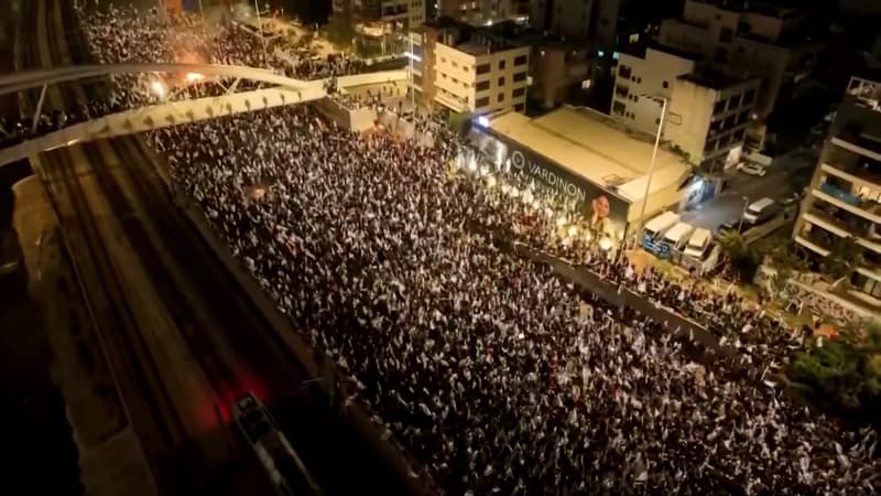 Manifestation à Tel-Aviv, le 26 mars 2023, contre la réforme de la justice en Israël