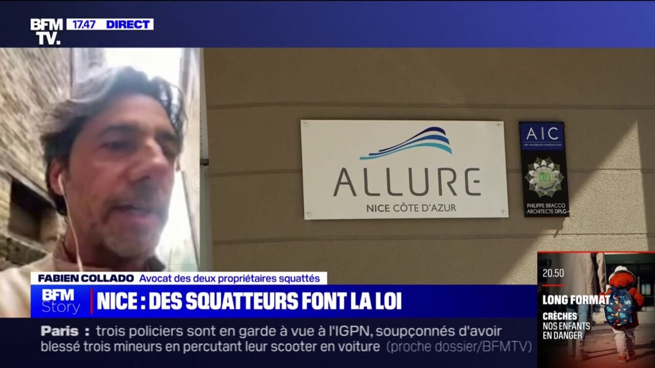 Fabien Collado, avocat de deux propriétaires squattés à Nice: \
