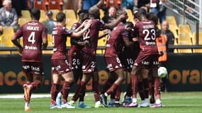 La joie des Messins après la victoire face à Lyon