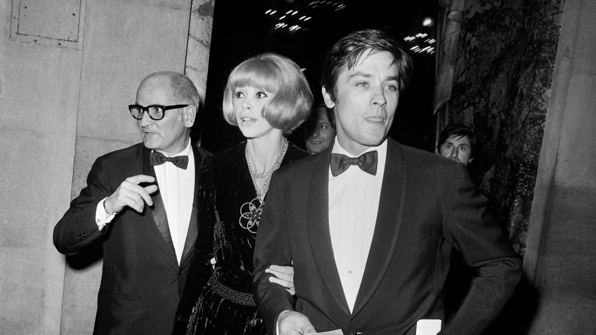 Alain Delon,  Mireille Darc and Georges Cravenne