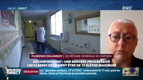 "L'école est indispensable (...) Mais il faut imaginer autrement le lien à l'école" selon Florence Delannoy du SNPDEN