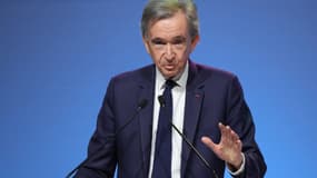 Bernard Arnault lors des résultats annuels 2025 de LVMH, le 27 janvier