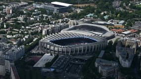 Vue aérienne du Parc des Princes à Paris le 1er juin 2022