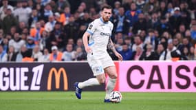 Pierre-Emile Höjbjerg, le 8 mars 2025 au Vélodrome, face au Racing Club de Lens