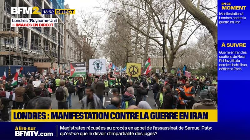 Londres: les images de la manifestation contre la guerre en Iran